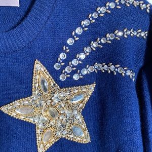 Beautiful embroidered star sweater